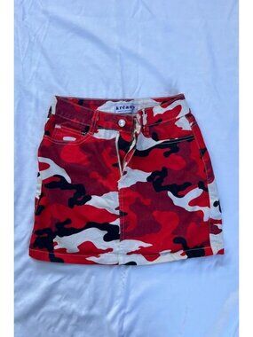 Red camo skirt